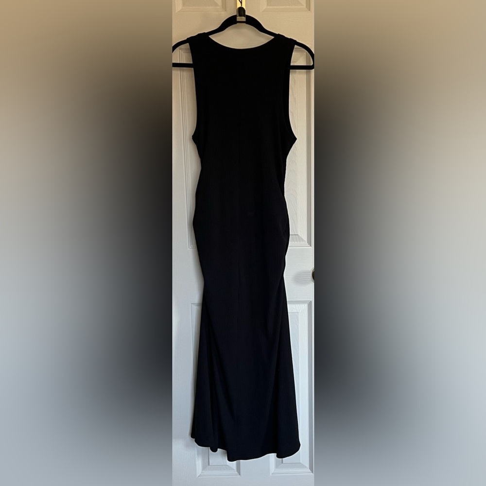 a new day Women’s Black Dress Maxi Sleeveless Ribbed Knit Stretchy Sz XL EUC - Picture 4 of 11